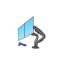 NB NORTH BAYOU F160 DUAL MONITOR DESK MOUNT