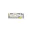 T-WOLF T50 Wired RGB 98-Key Mechanical Gaming Keyboard with Knob White Grey